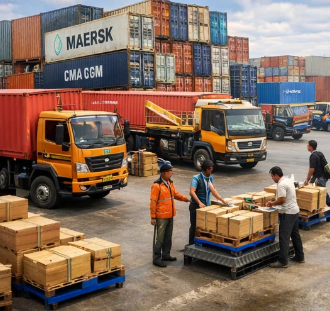 logistics in a port